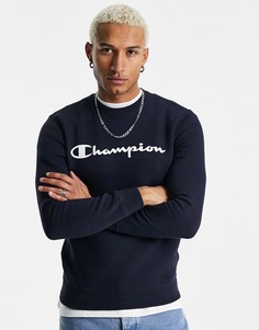 Темно-синий свитшот с логотипом Champion