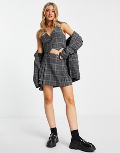 Клетчатая мини-юбка в складку в стиле преппи ASOS DESIGN – Выбирай и Комбинируй-Разноцветный