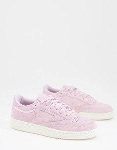 Кроссовки ягодного цвета Reebok Club C 85-Розовый цвет