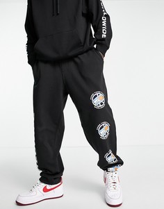 Черные джоггеры с принтом world peace Tommy Jeans-Черный цвет