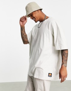 Черная футболка с логотипом на горловине ellesse-Черный цвет