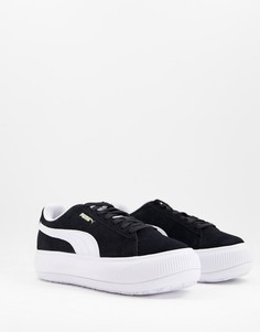 Черные замшевые кроссовки PUMA Mayu-Черный цвет