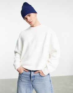 Белый джемпер в стиле oversized Weekday John