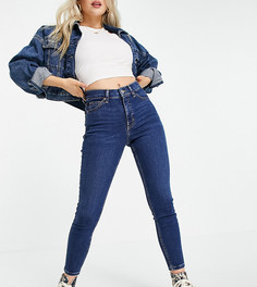 Джинсы скинни насыщенного синего цвета Topshop Petite Jamie-Голубой