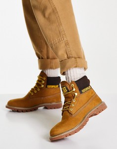 Кожаные ботинки карамельно-коричневого цвета на шнуровке CAT eColorado-Коричневый цвет