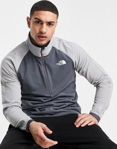Серый флисовый джемпер с молнией 1/4 The North Face Tekware
