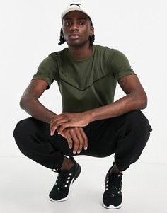 Футболка цвета хаки Puma Football Rise Training-Зеленый цвет