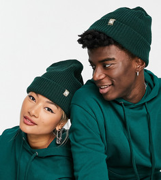 Темно-зеленая шапка-бини в стиле унисекс COLLUSION Unisex-Зеленый цвет