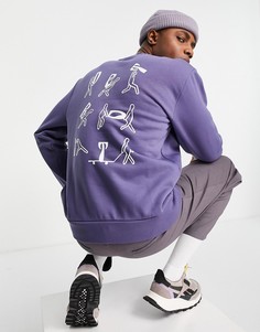 Синий свитшот с принтом на спине Carhartt WIP Removals-Голубой