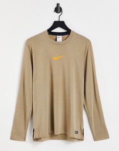 Коричневый лонгслив Nike Pro Collection Advanced Training-Коричневый цвет