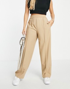 Джоггеры с защипами Topshop-Коричневый цвет