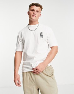 Белая футболка с принтом River Island-Белый