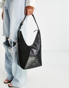 Черная сумка-портфель с отделением и логотипом Steve Madden-Черный цвет