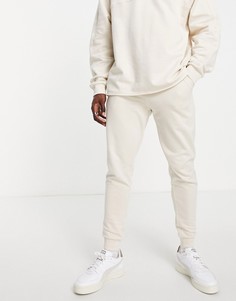 Светло-бежевые джоггеры зауженного кроя от комплекта ASOS DESIGN-Светло-бежевый цвет