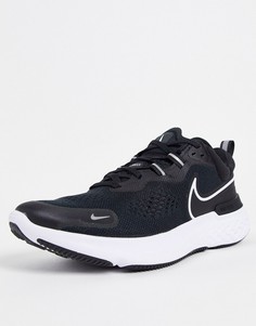 Черно-белые кроссовки Nike Running React Miler 2-Черный цвет