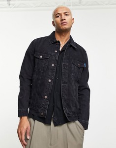 Черная джинсовая куртка Bershka-Черный цвет