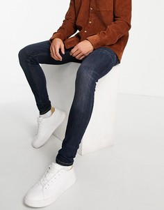 Темно-синие супероблегающие джинсы River Island-Голубой