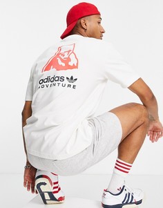 Белая футболка с принтом полярного медведя adidas Originals Adventure-Белый