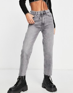 Серые прямые джинсы с необработанными краями Only Emily-Серый
