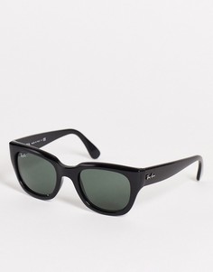 Солнцезащитные очки в массивной оправе черного цвета Rayban-Черный цвет