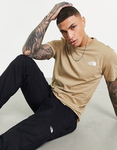Коричневая футболка The North Face Simple Dome-Коричневый цвет