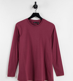 Бордовый лонгслив из органического хлопка ASOS DESIGN Maternity Ultimate-Красный