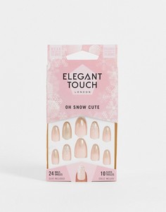 Накладные ногти Elegant Touch (Oh Snow Cute)-Золотистый