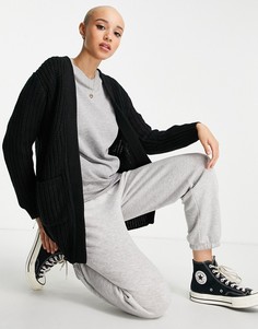 Черный вязаный кардиган с карманами Brave Soul-Черный цвет