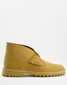 Песочные замшевые дезерты Clarks Originals Desert Rock-Коричневый цвет