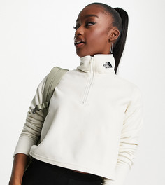 Белый укороченный флисовый топ с вышитым логотипом The North Face Embroidered Glacier Эксклюзивно для ASOS
