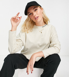 Oversized-лонгслив выбеленного бежевого цвета Quiksilver – эксклюзивно для ASOS-Светло-бежевый цвет