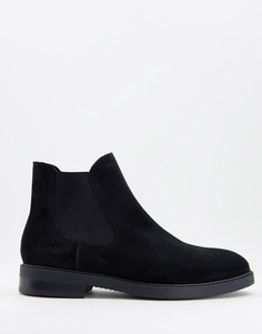 Черные замшевые ботинки челси Selected Homme-Черный цвет