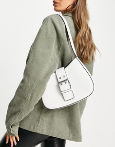 Белая структурированная сумка на плечо Topshop-Белый