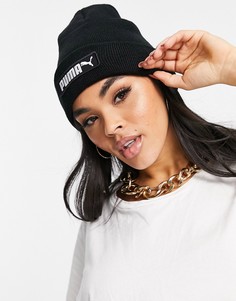 Черная шапка-бини с логотипом Puma-Черный цвет