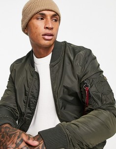 Бомбер узкого кроя зеленого цвета Alpha Industries MA-1 TT-Серый