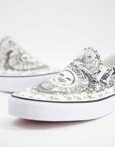 Белые кроссовки-слипоны Vans Ouroboros-Белый