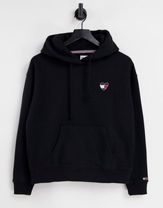 Худи свободного кроя черного цвета Tommy Jeans-Черный цвет