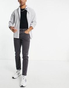 Черные выбеленные джинсы узкого кроя из переработанного денима ASOS DESIGN-Черный цвет