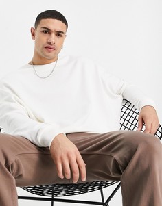 Очень свободный белый oversized-свитшот ASOS DESIGN
