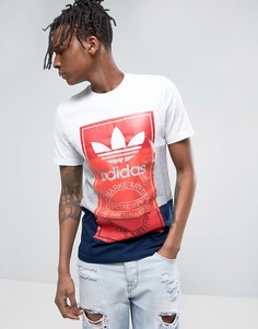 Футболка с большим логотипом adidas Originals BQ3136-Белый