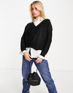 Джемпер с v-образным вырезом Brave Soul-Черный цвет