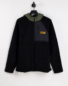 Черная куртка на молнии из флиса под овчину Vans World Code-Черный цвет