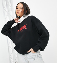 Oversized-свитшот черного цвета в винтажном стиле Reebok - эксклюзивно для ASOS-Черный цвет