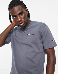 Серая футболка с логотипом Champion-Серый