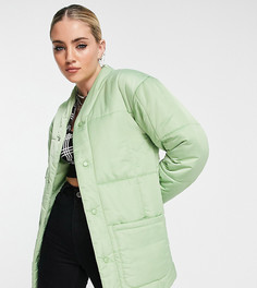 Дутая куртка выбеленного мятного цвета Reclaimed Vintage Inspired-Зеленый цвет
