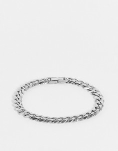 Серебристый браслет-цепочка из нержавеющей стали ASOS DESIGN-Серебряный