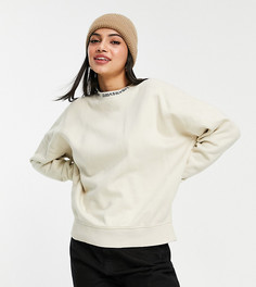 Бежевый oversized-свитшот Quiksilver – эксклюзивно для ASOS-Светло-бежевый цвет