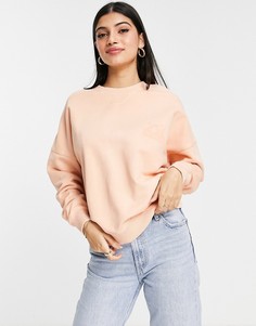 Розовый oversized-свитшот Quiksilver-Розовый цвет