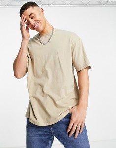 Бежевая выбеленная oversized-футболка Jack & Jones Originals-Светло-бежевый цвет