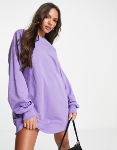 Фиолетовое платье-свитшот мини в стиле oversized ASOS DESIGN-Фиолетовый цвет